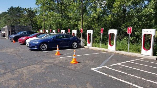 Superchargers at Hinckley, Minnesota. Take a minute and pick up yummies at Tobies while you are here!