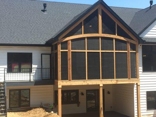 Cedar screen porch