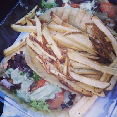 Fish tacos and the best fries