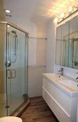 Master bath in Brookline brownstone.