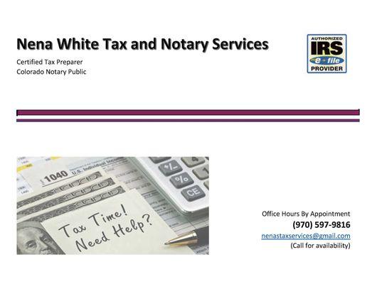 Nena White Tax and Notary Services