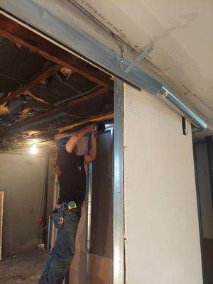 Framing and drywall installation