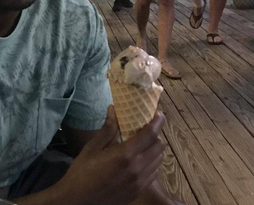 Two scoop waffle cone