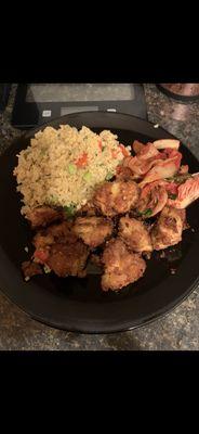 My Keto General Tso Chicken with Cauliflower fried rice