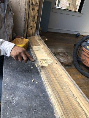 Restoration on historic district homes in order to install windows.