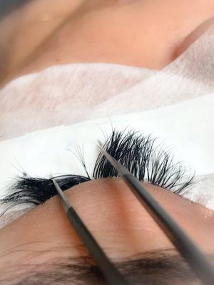 Eyelash extension process