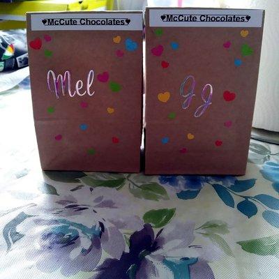 Personalized chocolate bags