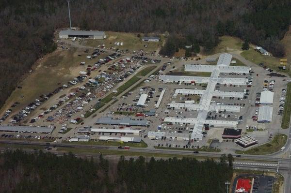 Aerial view before we added an additional 100 outside tables