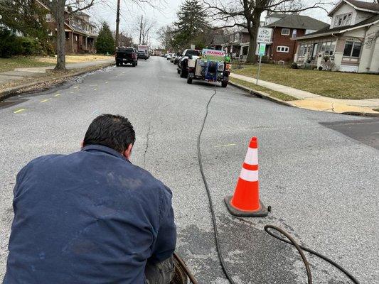 City sewer line hydro Jett for Pottstown borough.
Wilson st and Evans st