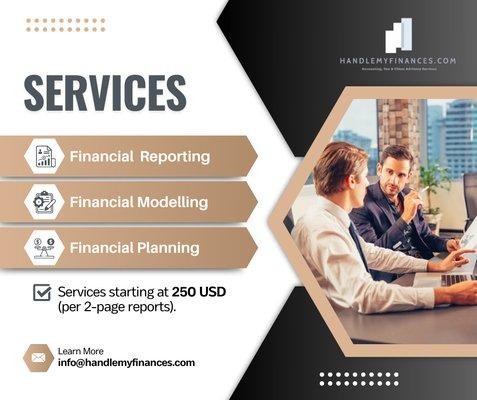 financial reporting services and financial planning