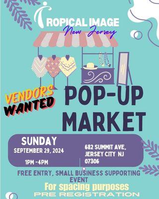 Join us for our POP UP market in Sept and support small businesses while getting great deals and unique items