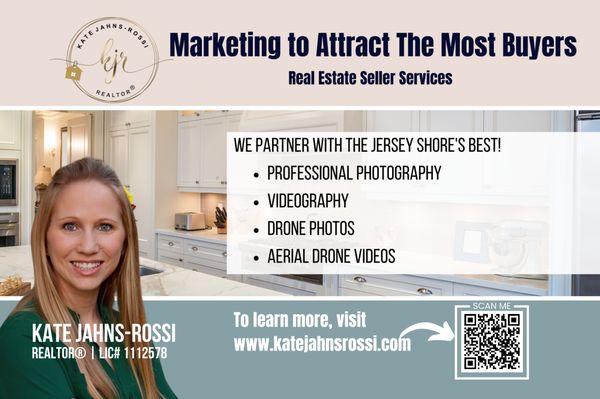 Top Marketing by REALTOR, Kate Jahns-Rossi.  NJ Jersey Shore Real Estate Professional