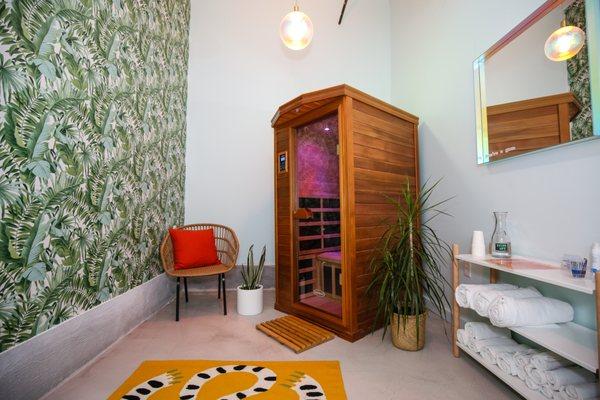 You can burn 400-600 calories sitting in our Clearlight Infrared Sauna for 30 minutes