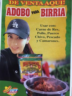 De venta en La pradera Adobo para Birria y También venden Chivo aqui!