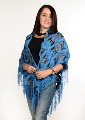 Turquoise color shawl