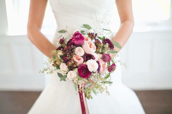 Roses and ranunculus bouquet