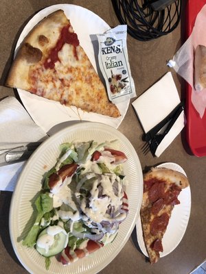 Salad and Pizza