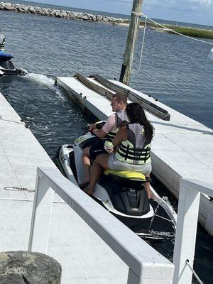 Jet ski and people