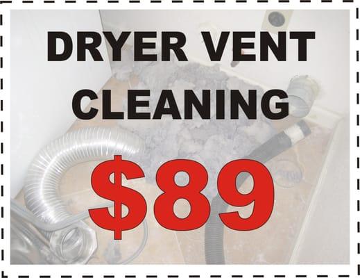 dryer vent cleaning special promotion