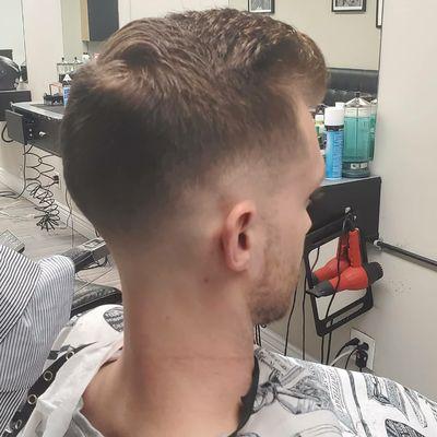 Mid-low skin fade