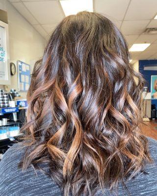 Gorgeous hair color and styling by Paige at Supercuts in Novi, Michigan.