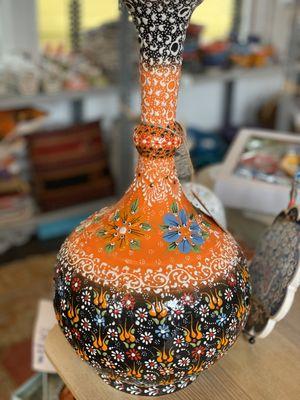 hand painted ceramic vase