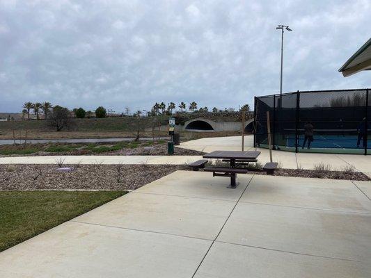 Pickle ball courts next to the picnic area