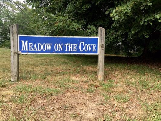 Meadow on The Cove - Entrance Sign (visible from the road)