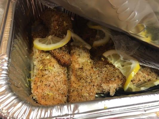 Panko crusted salmon