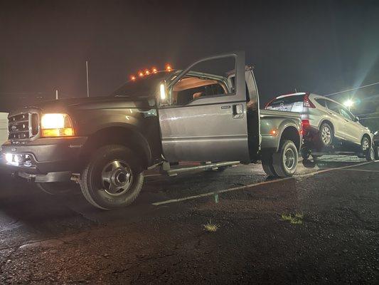 Customer needed a tow to the dealership. Honda CR-V (AWD)