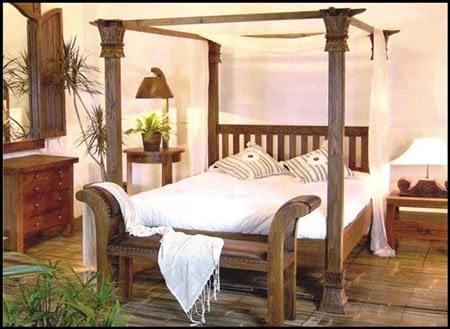 Four Poster Beds or Opium Platform Beds made w/ Reclaimed Teak