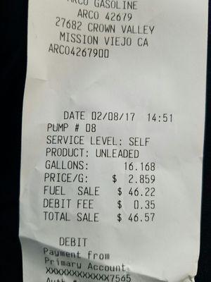 The gas pumps require that you only use a debit card, then they charge you a required fee to do so.