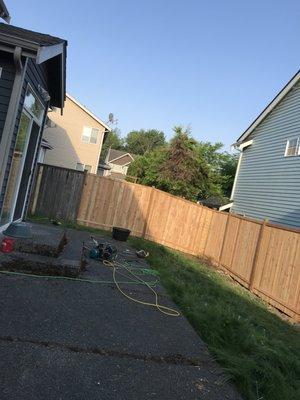 Fence installation