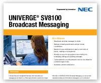 UNIVERGE SV8100 Broadcast Messaging