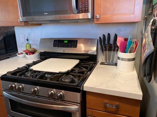 New countertop and backsplash