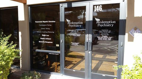 Front Door Gilbert Office inside Redemption Psychiatry