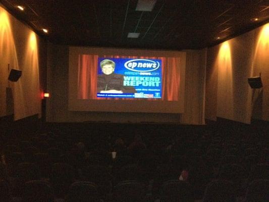 Inside one of the theater rooms.