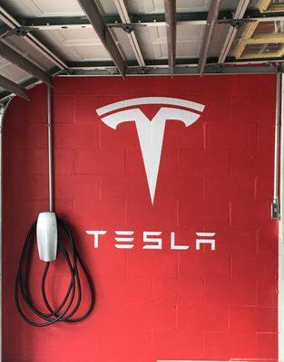 Tesla wall connector installed by Gulfstar Electric