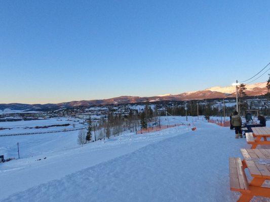 Top of the hill showing the takeoff area