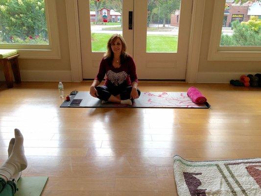 Join Michelle Ireland for her Wednesday evening yoga class from 7-8PM or one of her meditation events -schedule under EVENTS at our website.