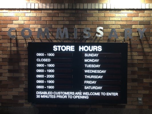 Store hours