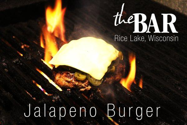 All of our burgers are 1/2 pound and cooked on an open flame grill!