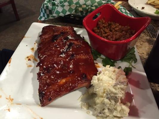 Half rack of ribs.