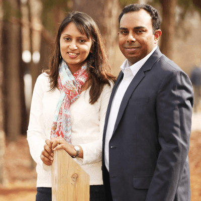 From left to right: Reshmi Saranga, MD and Vinay Saranga, MD.