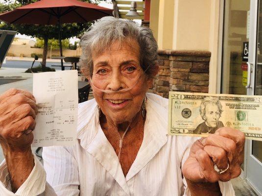 Took 3 $20 bills from my 83 yr. old mom & gave a receipt for only $40. They owed her 20 Lied until the police showed up :-)