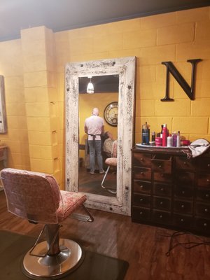 My mom and I getting our hair colored/trimmed at a local salon. Glad to have a local one chair salon during the COVID-19 pandemic!