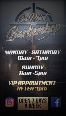 Barbershop Hours