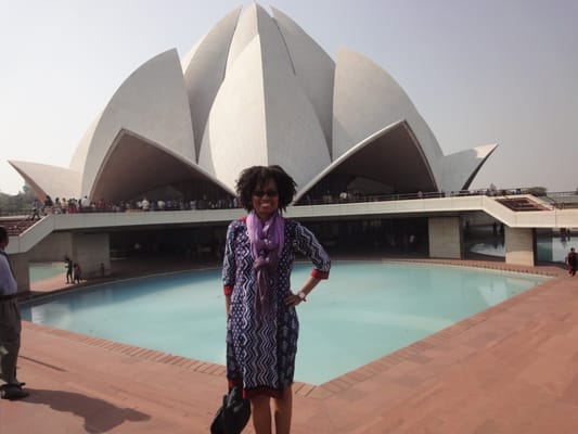 In India at the Lotus Temple