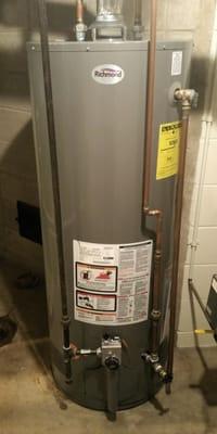 Our New Year's Day surprise was a geyser atop our hot water heater. Heather had a new unit in on warranty in just a few hours!