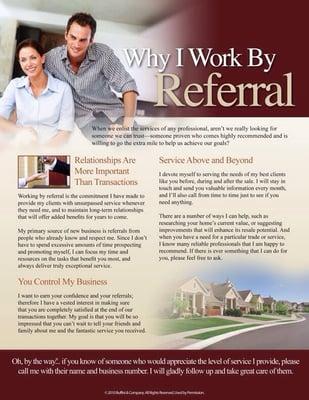 Leslie Allen, Broker Proof Working by Refferal works!